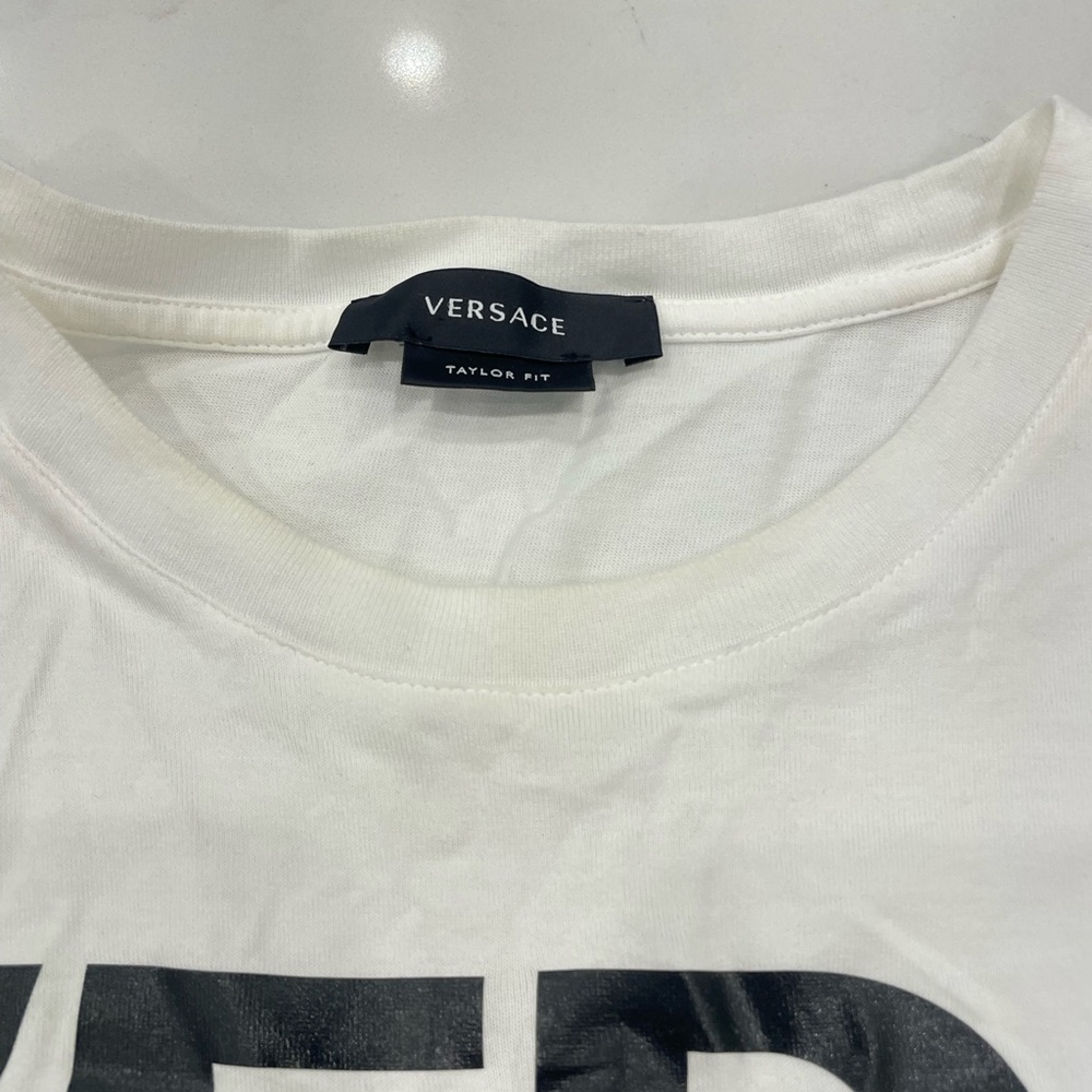 Versace White and Black Short Sleeve Tee - Picture 2 of 3